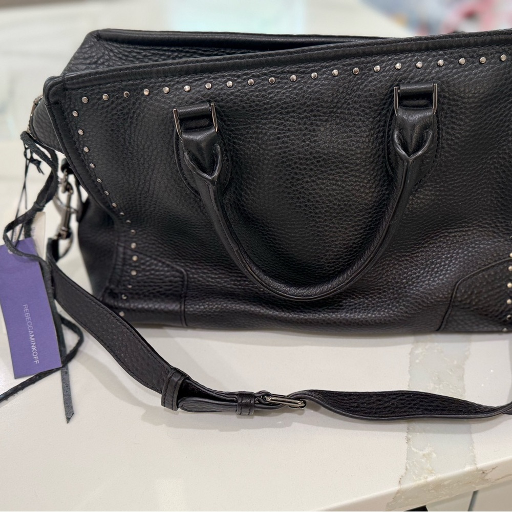 Rebecca Minkoff Pebbled Leather Moonwalking Satchel